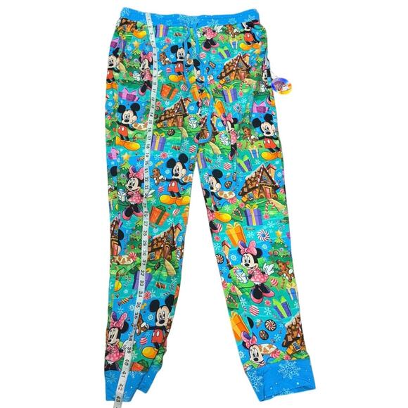 NWT Bamboo Joggers Disney Mickey & Minnie Christmas Gingerbread Sz Large STRETCH - Picture 4 of 10